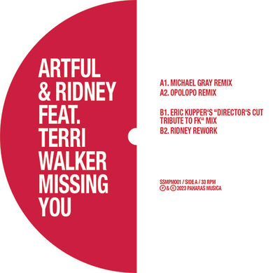 Artful & Ridney Featuring Terri Walker Missing You - Remixes inc Michael Gray - SSMPM001  -12