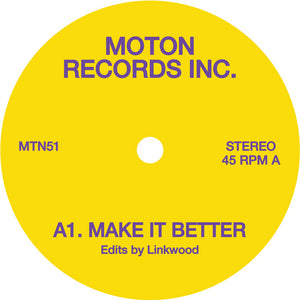 Moton Records Inc - Linkwood Edits - Moton Records Inc - MTN51 - Disco, Edits - 12" Vinyl