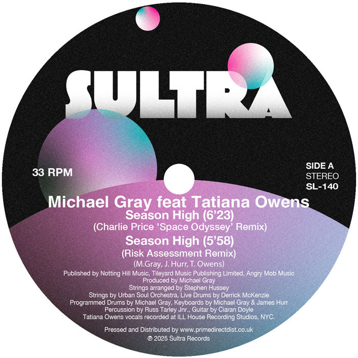 Michael Gray - Season High / Music of Life - Remixes - Sultra Records - SL140 - House, Nu Disco, Soulful