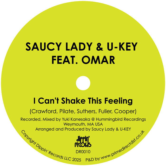 Saucy Lady & U-KEY - I Can’t Shake This Feeling - Dippin’ Records - DR0010 - 12" Vinyl - House, Nu Disco