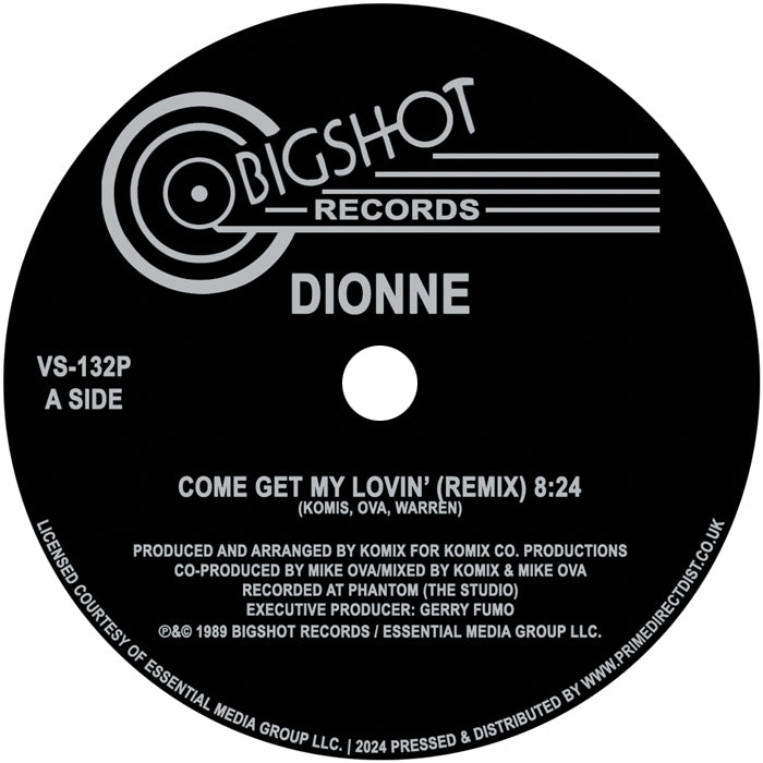 Dionne - Come Get My Lovin' - BIGSHOT RECORDS - VS132P - 12" Vinyl - Classic / Rave / House