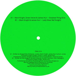 Mark Knight / Green Velvet / James Hurr The Greatest Thing Alive / Lady (Hear Me Tonight)   - TOOLROOM RECORDS - 12" Vinyl -  TOOL1213