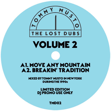 Tommy Musto - The Lost Dubs - Vol 2 - LOSTDUBS  - TMD02  - 12