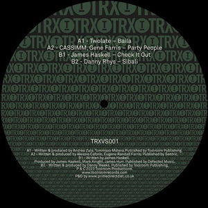 Twolate - Baila / CASSIMM, Gene Farris – Party People - Toolroom Trax Sampler Vol. 1 - TOOLROOM TRAX  - 12" Vinyl - TRXVS001