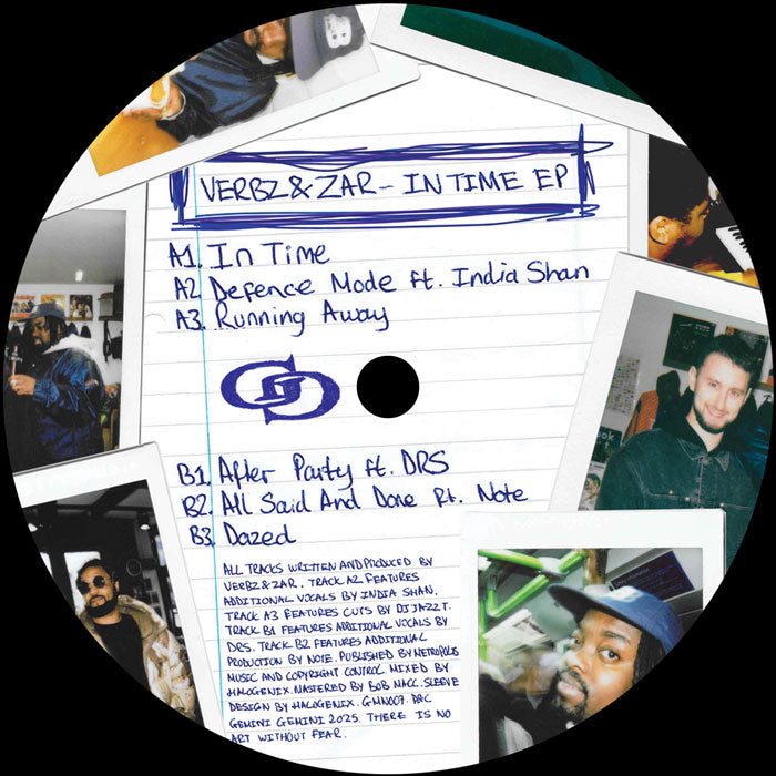 Verbz & Zar - In Time EP - Gemini Gemini - GMN007 - 12" Vinyl