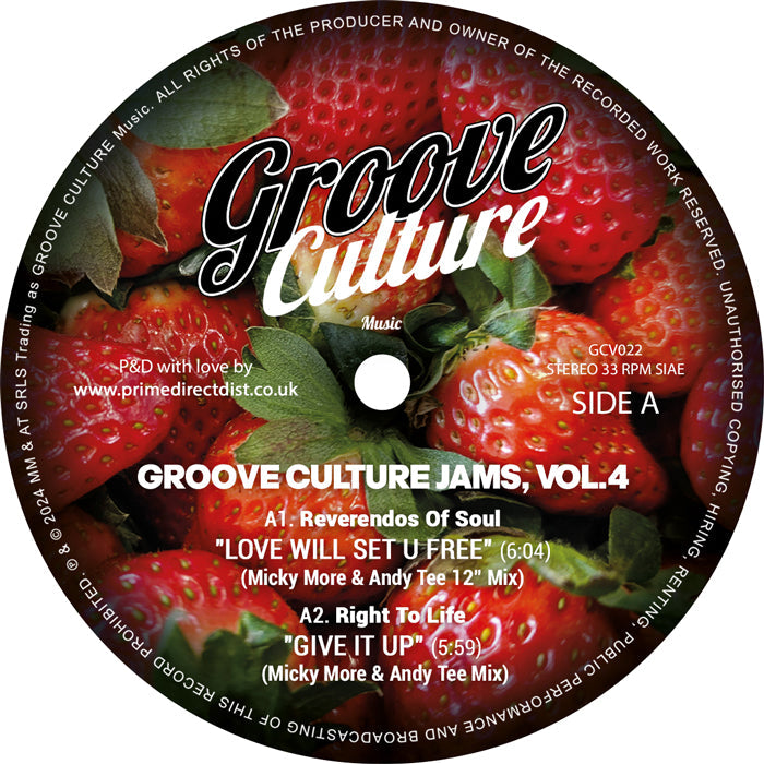 Reverendos Of Soul / Right To Life / Soulista / Serge Funk Groove Culture Jams Vol.4 - GROOVE CULTURE - GCV022 - 12" Vinyl - House