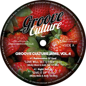 Reverendos Of Soul / Right To Life / Soulista / Serge Funk Groove Culture Jams Vol.4 - GROOVE CULTURE - GCV022 - 12" Vinyl - House