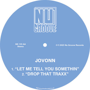 Jovonn Blaque - Katt EP  - The Piano Fix - Nu Groove - 12" Vinyl  -  NG133  - House