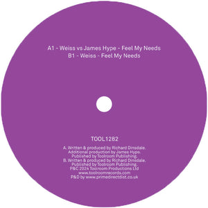 Weiss Vs James Hype - Feel My Needs - TOOLROOM RECORDS - TOOL1282 - 12" Vinyl - House