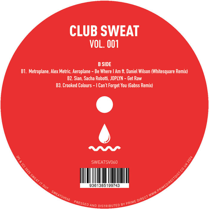 Watermät, James Mac, Mousse T and Others - Club Sweat Vol. 1 - Club Sweat - SWEATSV060 - 12" Vinyl - House, Deep Tech