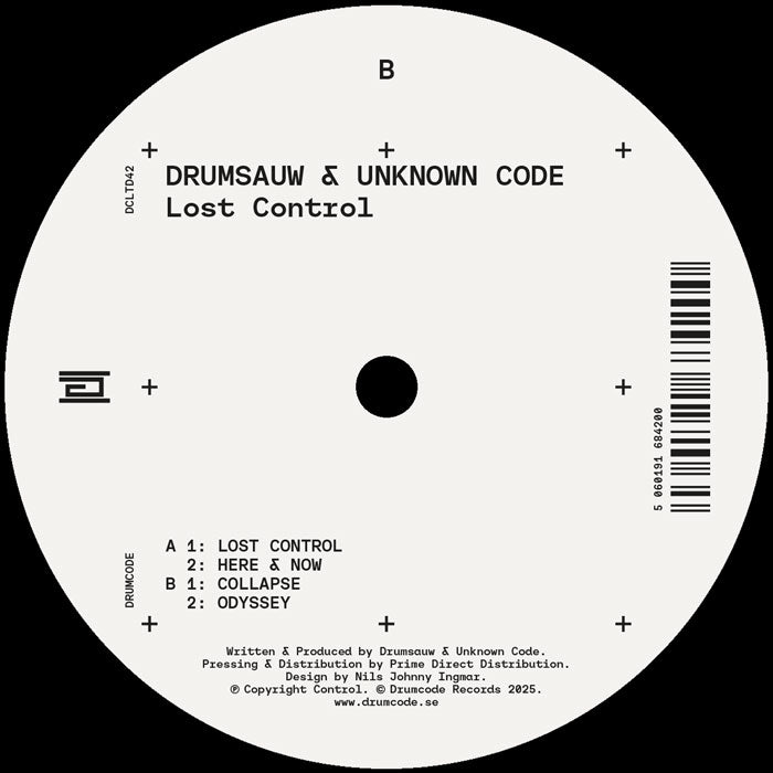 Drumsauw & Unknown Code - Lost Control - Drumcode - DCLTD42 - Techno - 12" Vinyl