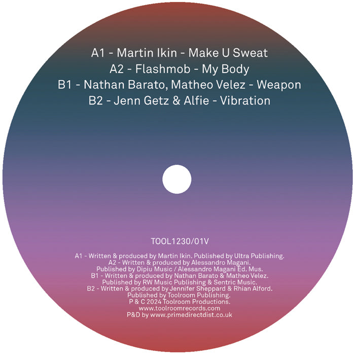 Martin Ikin - Make U Sweat / Flashmob - My Body  - Toolroom Sampler Vol. 11   -  TOOL1230 - TOOLROOM RECORDS - 12" Vinyl
