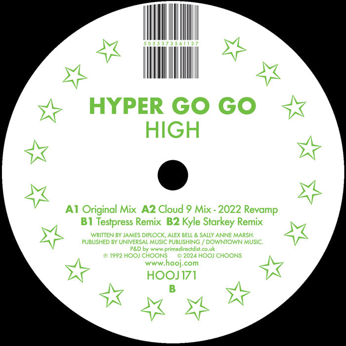 Hyper Go Go - High - HOOJ  - 12" Vinyl  inc Cloud 9 remix - Housed - HOOJ171