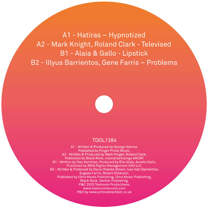 Hatiras, Mark Knight, Roland Clark & Others - Toolroom Sampler Vol. 21 - Toolroom Records - TOOL1384 - House, Deep Tech - 12" Vinyl