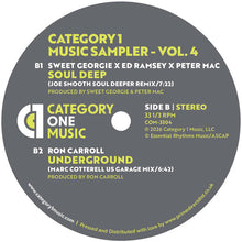 Load image into Gallery viewer, Ron Carroll - Category 1 Music Sampler - Vol. 4 - Category 1 - COM3304 - Deep House, Soulful House - 12" Vinyl