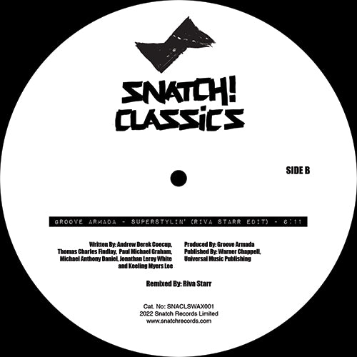 Bob Sinclar / Groove Armada - I Feel For You (Star B Remix) / Superstylin' (Riva Starr Edit)  - SNATCH RAW  - 12" Vinyl - SNACLSWAX001