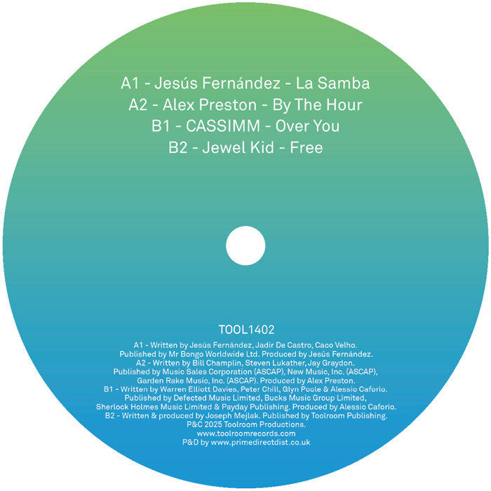 Jesus Fernandez, Alex Preston, CASSIMM, Jewel Kid - Toolroom Sampler Vol. 22 - Toolroom Records - TOOL1402 - 12" Vinyl - House