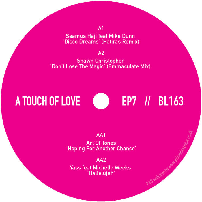 Seamus Haji, Shawn Christopher, Art of Tones, Yass - A Touch Of Love EP7 - Big Love - BL163V - 12" Vinyl - House, Nu Disco