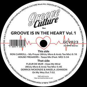 Micky More & Andy Tee / Ron Carroll Featuring Angela Johnson - Groove Is In The Heart Vol 1 - GROOVE CULTURE - GCV023 - 12" Vinyl - Nu Disco / Deep House