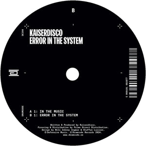 Kaiserdisco - Error in the System   - DRUMCODE  - DC298  - 12" Vinyl - Techno