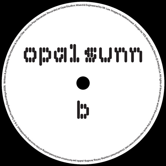 Opal Sunn - Liquid - Test Pressing Recordings - TPR009 - Deep House, Dub, Ambient
