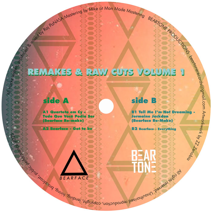 Bearface DJ - Remakes and Raw Cuts Vol 1 - Beartone Records - BF009 - 12" Vinyl - Edits