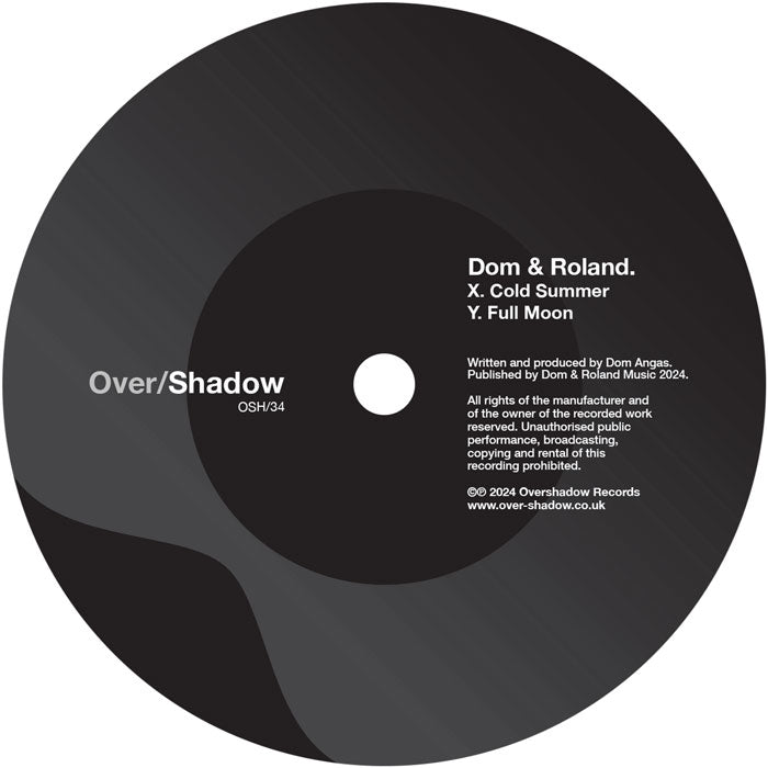 Dom & Roland - Cold Summer / Full Moon  - Over/Shadow - OSH34 - 12" Vinyl