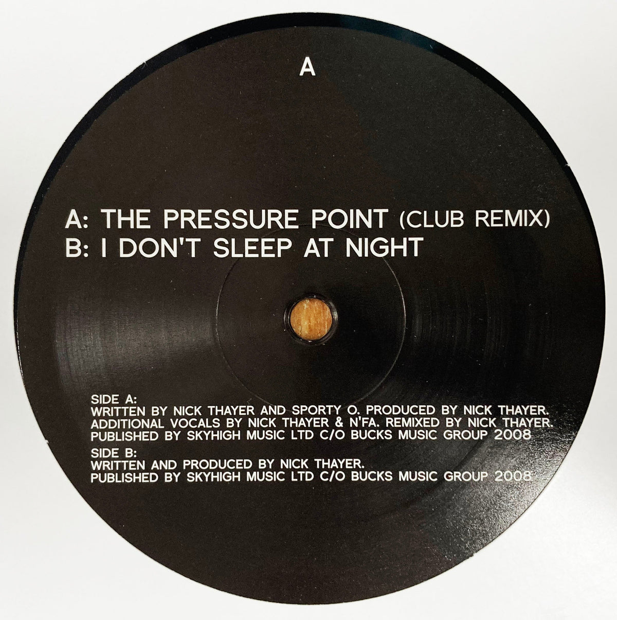 Nick Thayer – The Pressure Point / I Can't Sleep At Night - Passenger Records - Pasa046-  12" Vinyl (2008 original press)