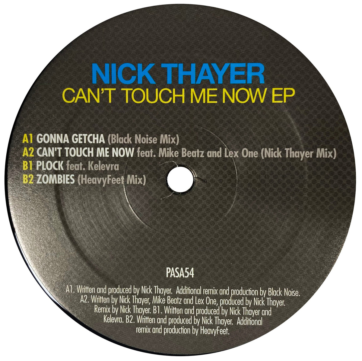 Nick Thayer – Can't Touch Me Now EP - Pasa054 - 12" Vinyl - Breaks