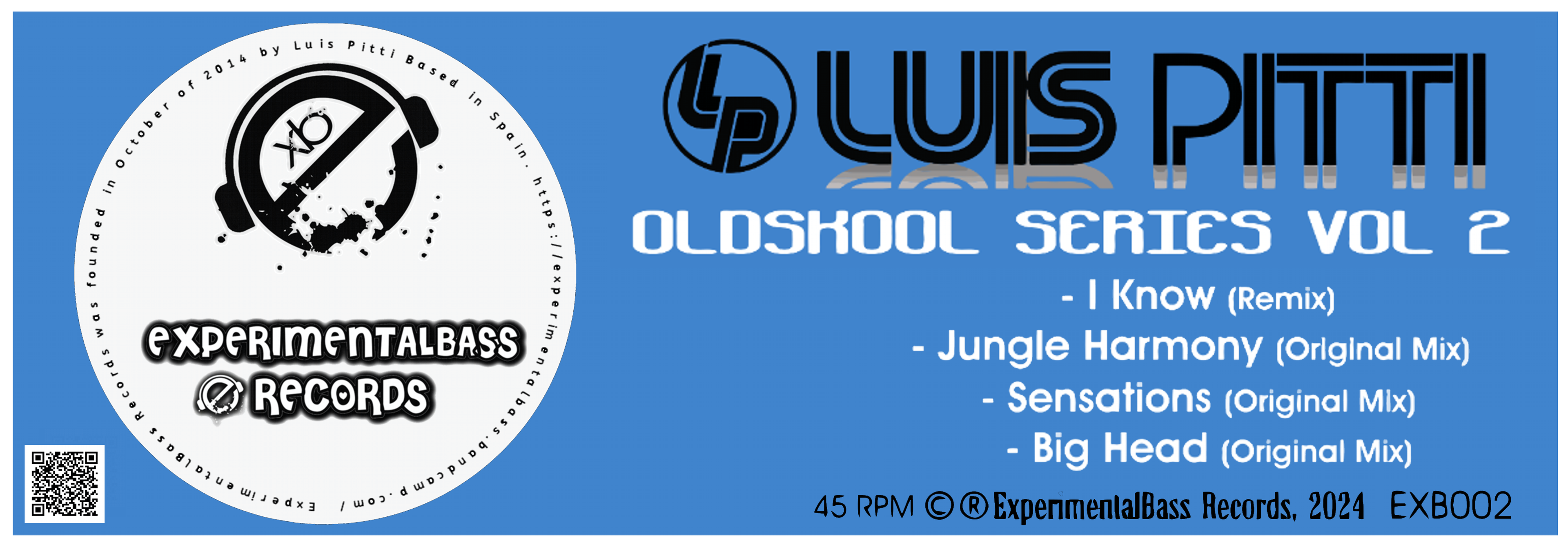 Luis Pitti - Old School Series Vol.2 - ExperimentalBass Records - EXB002 - 12" Vinyl