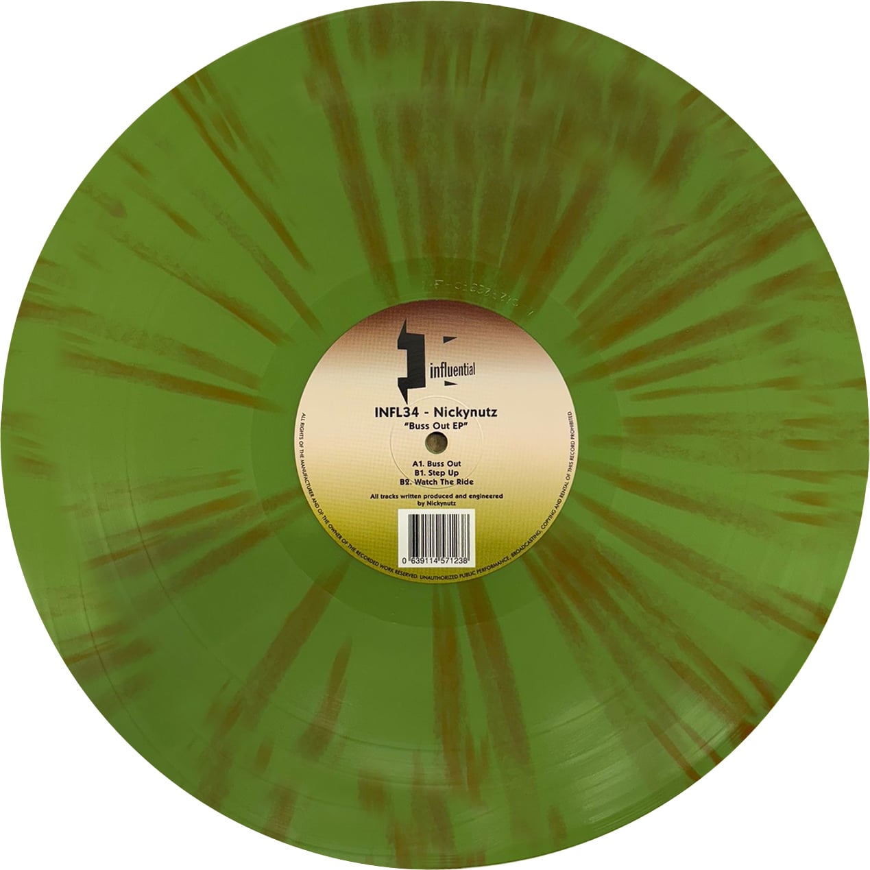 Nickynutz - Buss Out EP - Influential Records - INFL34 - 12" Green Splatter Limited Edition