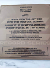 Load image into Gallery viewer, Dj Numatic presents - The Recycled EP - Cinzia Kay – Destiny (Paul.S Happy Remix) - R.E Records – RE006 - 12&quot; Vinyl