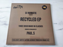 Load image into Gallery viewer, Dj Numatic presents - The Recycled EP - Cinzia Kay – Destiny (Paul.S Happy Remix) - R.E Records – RE006 - 12&quot; Vinyl
