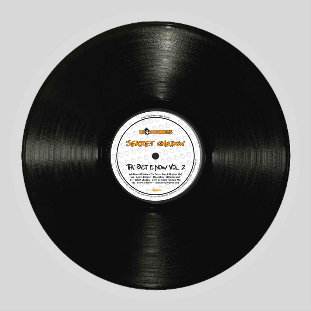 13Monkeys Records - Sekret Chadow - The Past Is Now Vol.2 - 4 track 12" - 13MRLP006 - Yellow or Black vinyl