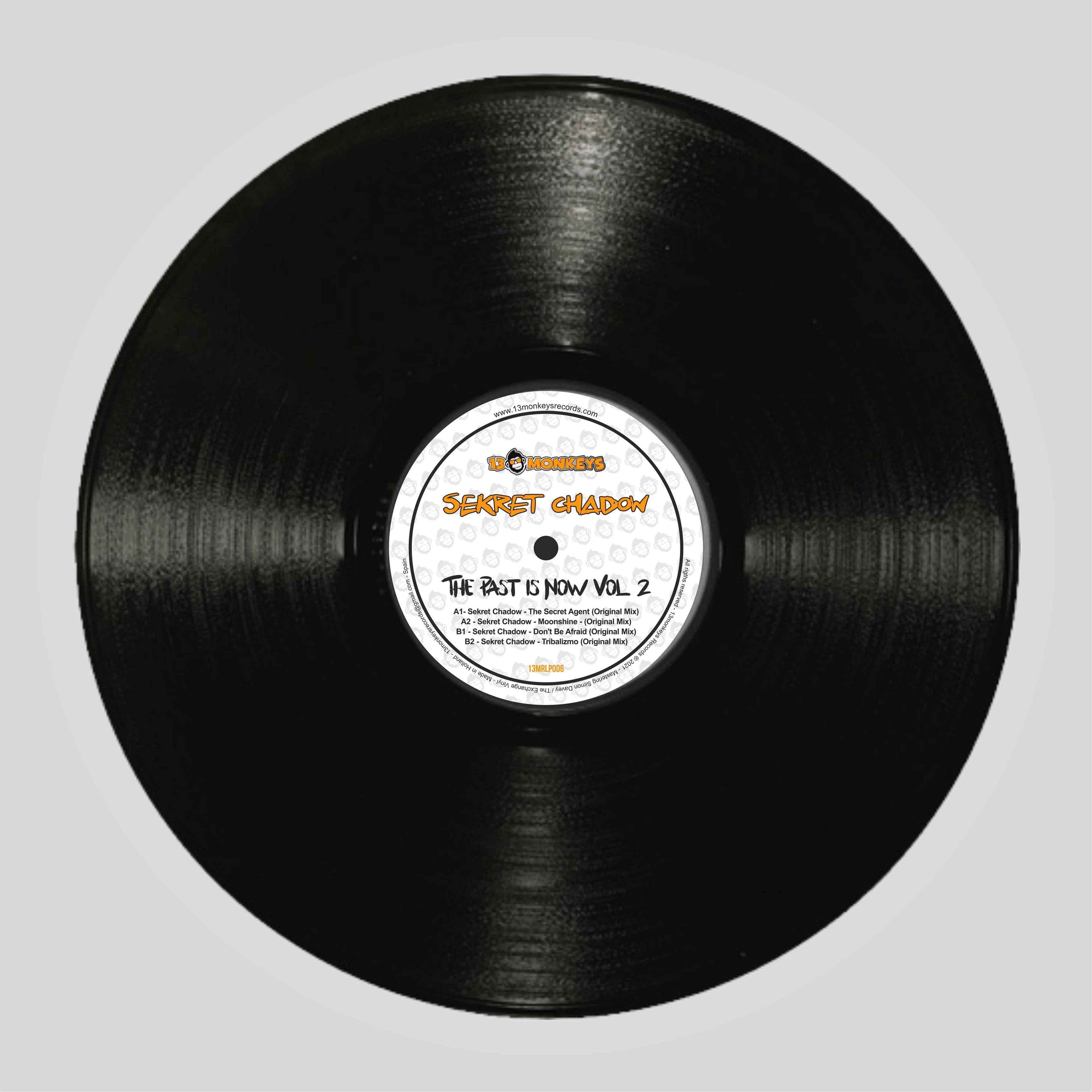 13Monkeys Records - Sekret Chadow - The Past Is Now Vol.2 - 4 track 12" - 13MRLP006 - Yellow or Black vinyl