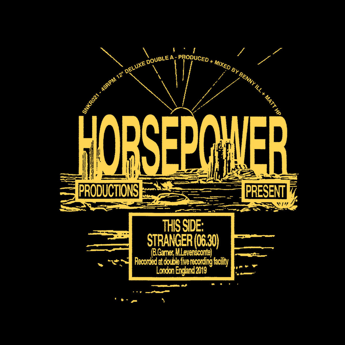 HORSEPOWER PRODUCTIONS - Stranger - Sneaker Social Club  - 12" vinyl -  SNKR 021