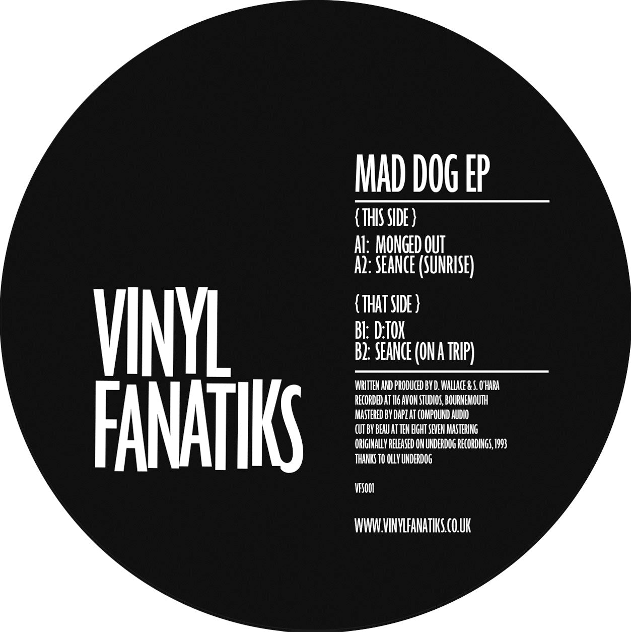 Mad Dog ‘The Mad Dog EP’ – VFS001 Vinyl Fanatiks - 12" vinyl