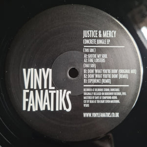 Justice & Mercy ‘Concrete Jungle’ EP BlackVinyl – VFS013 - Vinyl Fantatiks