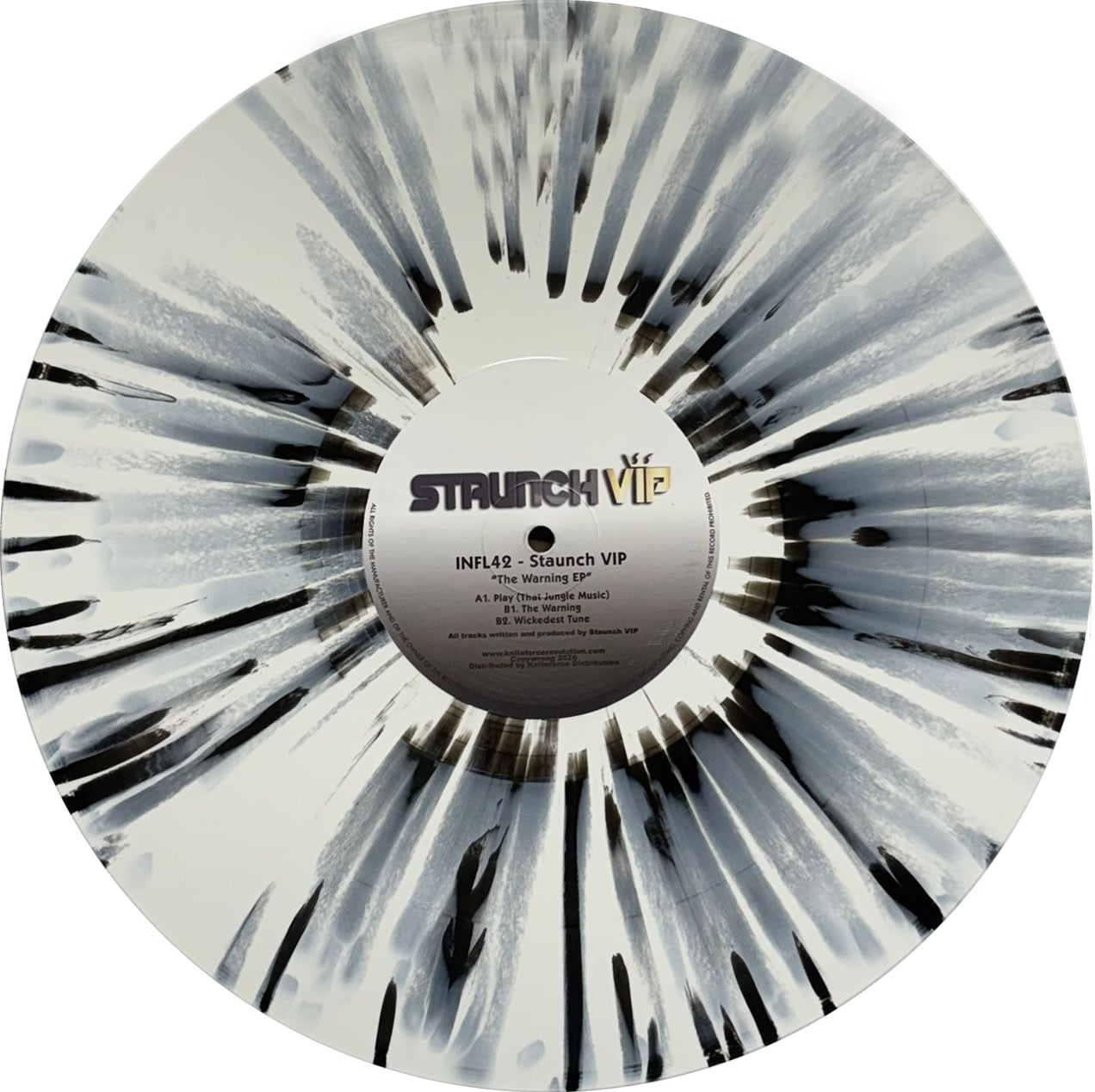 Staunch VIP - The Warning EP - Influential Records - INFL42SE - 12" Colour Vinyl