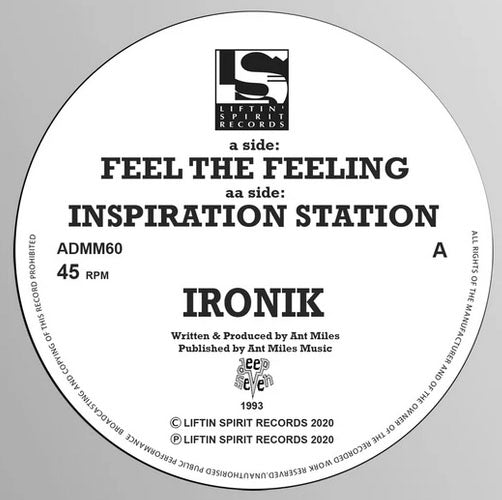 Ironik - Feel The Feeling / Inspiration Station - Liftin Spirit records - ADMM 60 -12