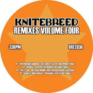 Knitebreed Remixes Volume 4 - inc. Ron Wells & Dj Jedi -Knitebreed ‎– BREED 36 - 12" Orange Vinyl