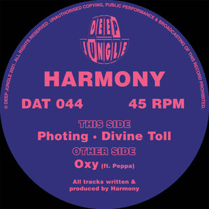 Deep Jungle -  Harmony - Oxy Ft Peppa / Photing / Divine Toll - DAT 044 - 12" Vinyl