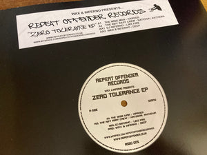 Repeat Offender Records - Zero Tolerance E.P. - Inferno & Wax/Wiseman/Riff Raff Crew - ASBO005 - 12" vinyl