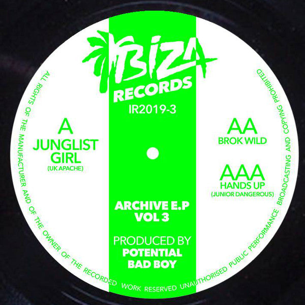 Potential Badboy - Archives Vol. 3 - Junglist Girl/Brok Wild - Ibiza Records - IR2019-3- 12