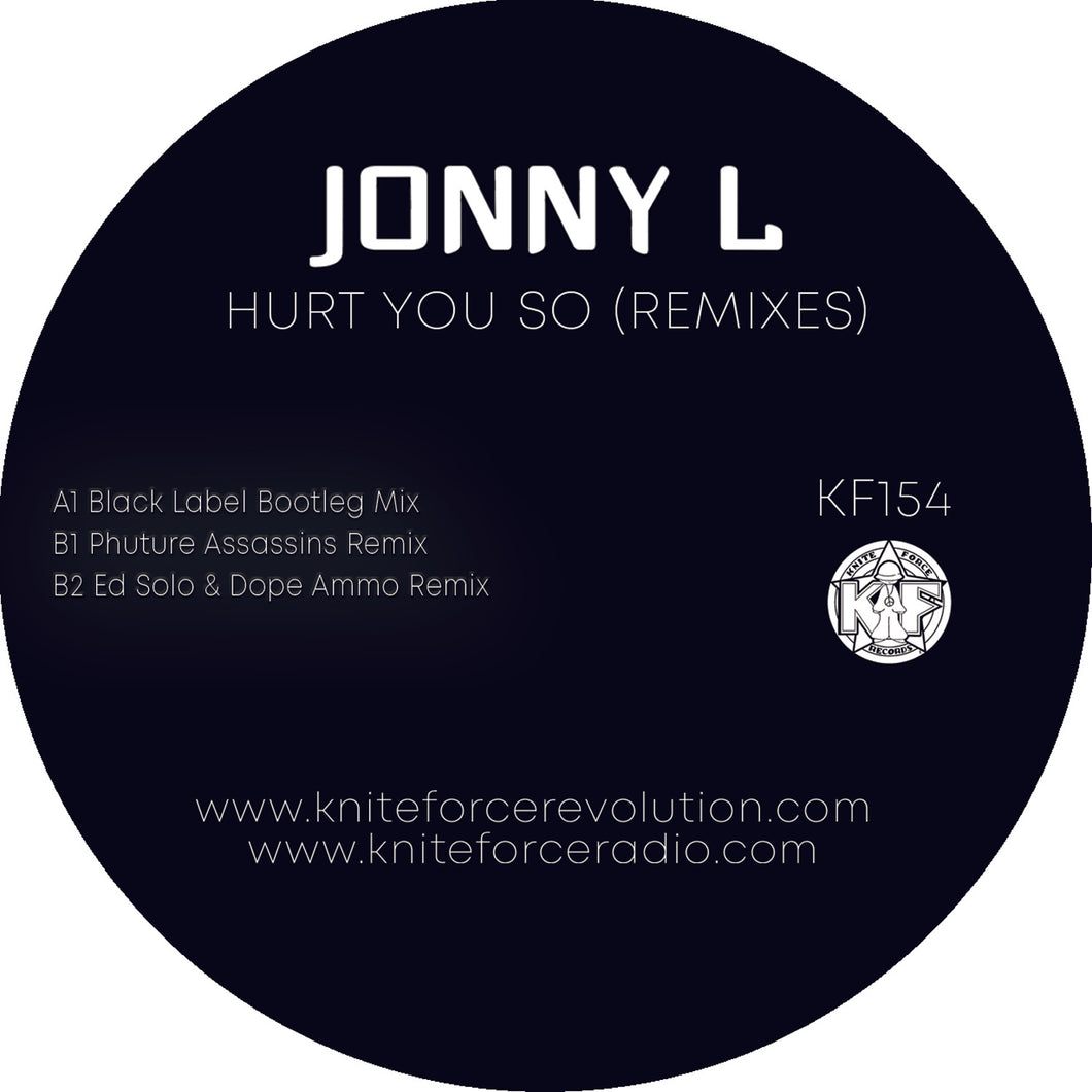 Jonny L - Hurt You So Remixes inc Bootleg EP - Kniteforce - 12