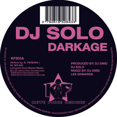 Dj Solo - Darkage EP - Darkage/Axis Kniteforce - KF203 - 10