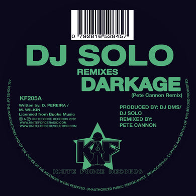 Dj Solo - Darkage EP - New Darkage Remixes EP - Pete Cannon/Sika - Kniteforce - KF205 - 10