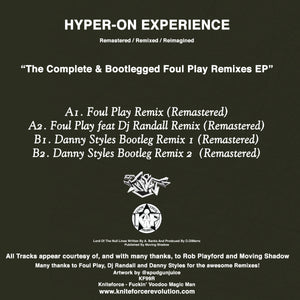 Hyper-On Experience - The Complete & Bootlegged Foul Play Remixes EP - Kniteforce -  KF99R - 12" Vinyl