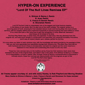Kniteforce - Hyper-On Experience - Lord Of The Null Lines Remixes EP - Simon/Benny L/Acen - Double Pack - 2x10" Vinyl - KF099