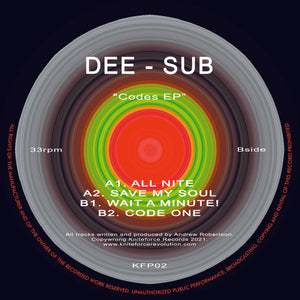 Dee Sub - Codes EP  - Kniteforce Prime - 4 Track 12 " Vinyl - KFP02